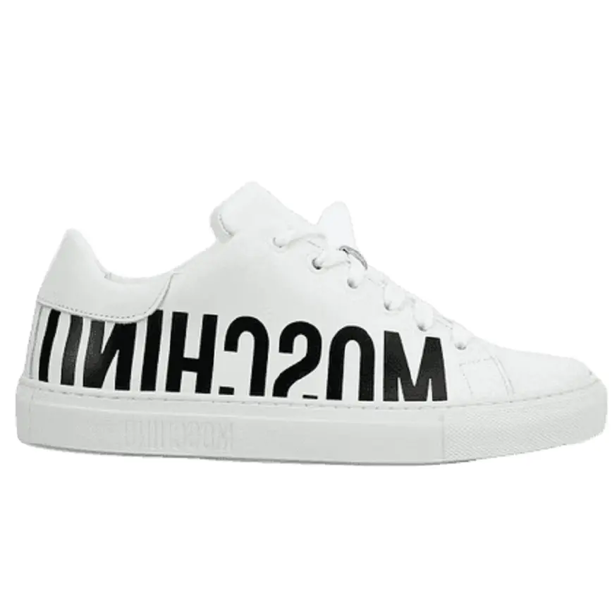 Giày Moschino Leather With Logo 'White' MA15022G18MF0100