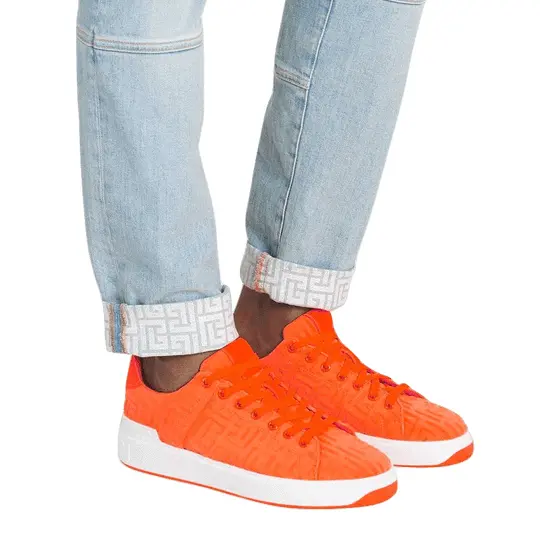 Alternative view of Giày Balmain B-court Embossed 'Neon Orange' XM1VI288TNEM2KB