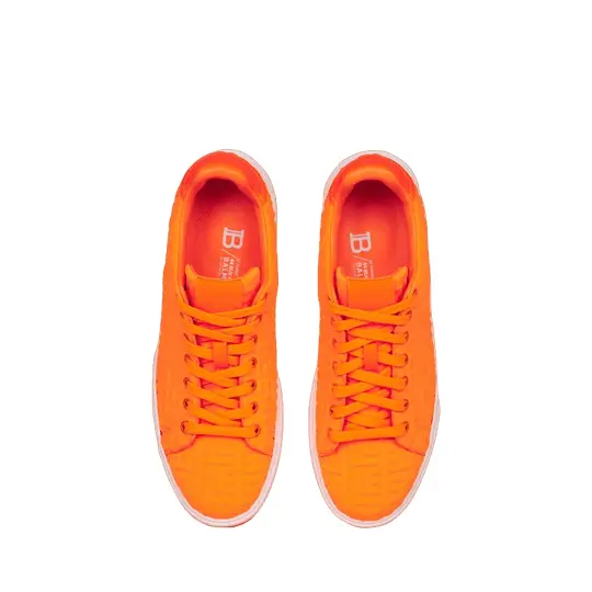 Giày Balmain B-court Embossed 'Neon Orange' XM1VI288TNEM2KB - Ảnh 3