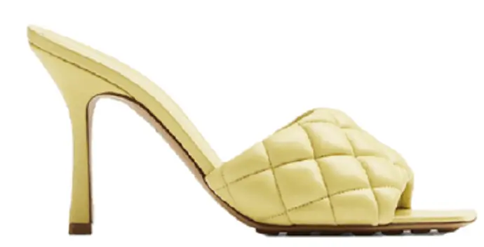 Giày Cao Gót Bottega Veneta Padded Mule 'Lemonade' 592015VBRR07411