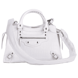 Túi Balenciaga Crocodile Embossed Neo Classic Mini 'White' 638524-15V6Y-9016