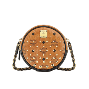 Túi MCM Tambourine Crossbody in Gold Studded Visetos MWRCSVI02CO001