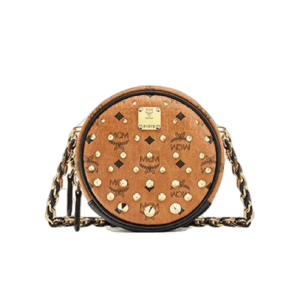 Túi MCM Tambourine Crossbody in Gold Studded Visetos MWRCSVI03CO001