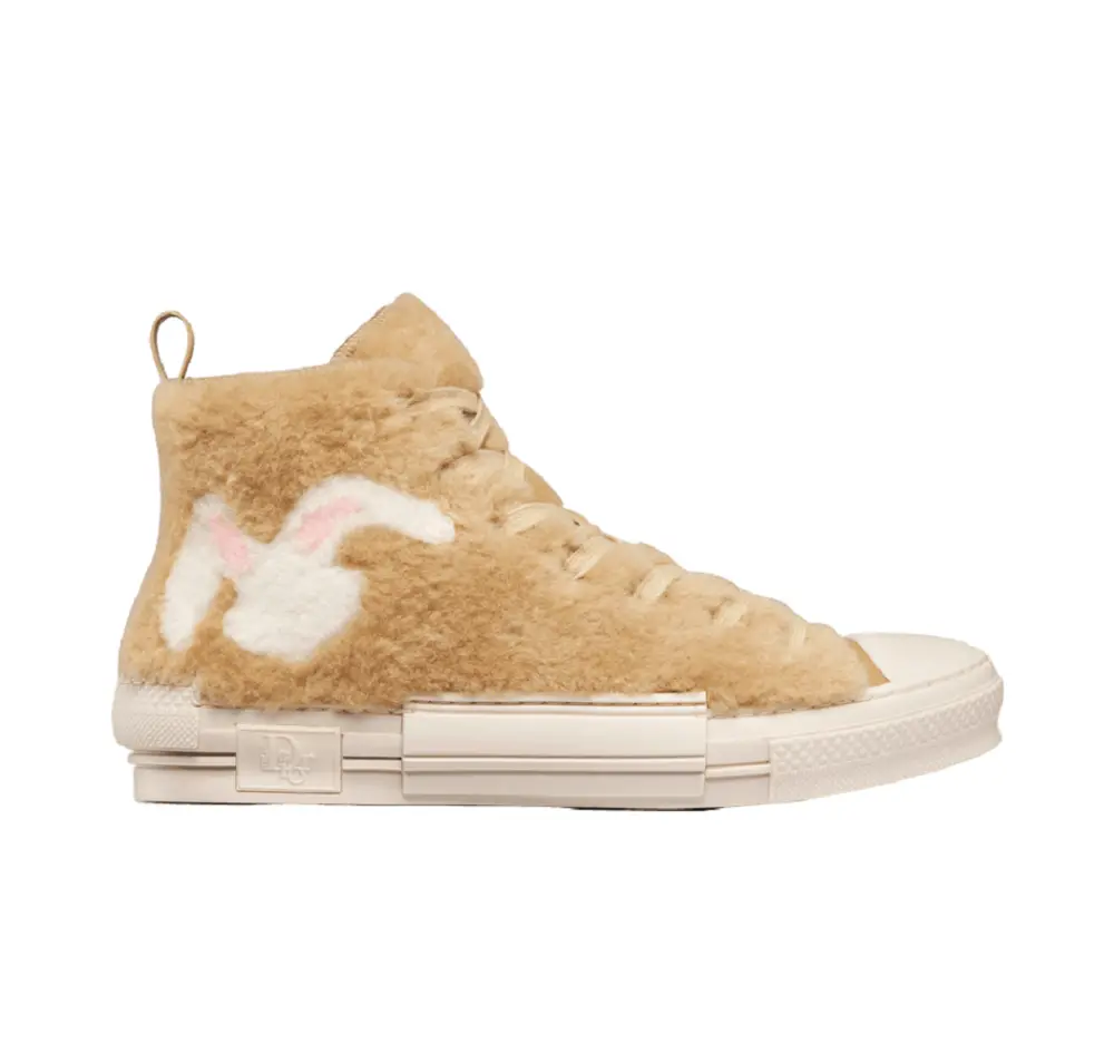 Giày Dior By Erl B23 High 'Beige Shearling Rabbit' 3SH129ZTR-H100