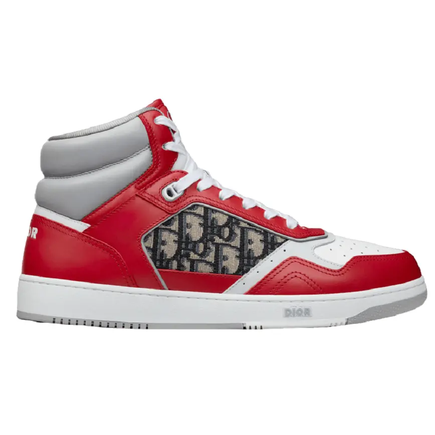 Giày Dior B27 High 'Red Gray Dior' 3SH133ZIR-H360