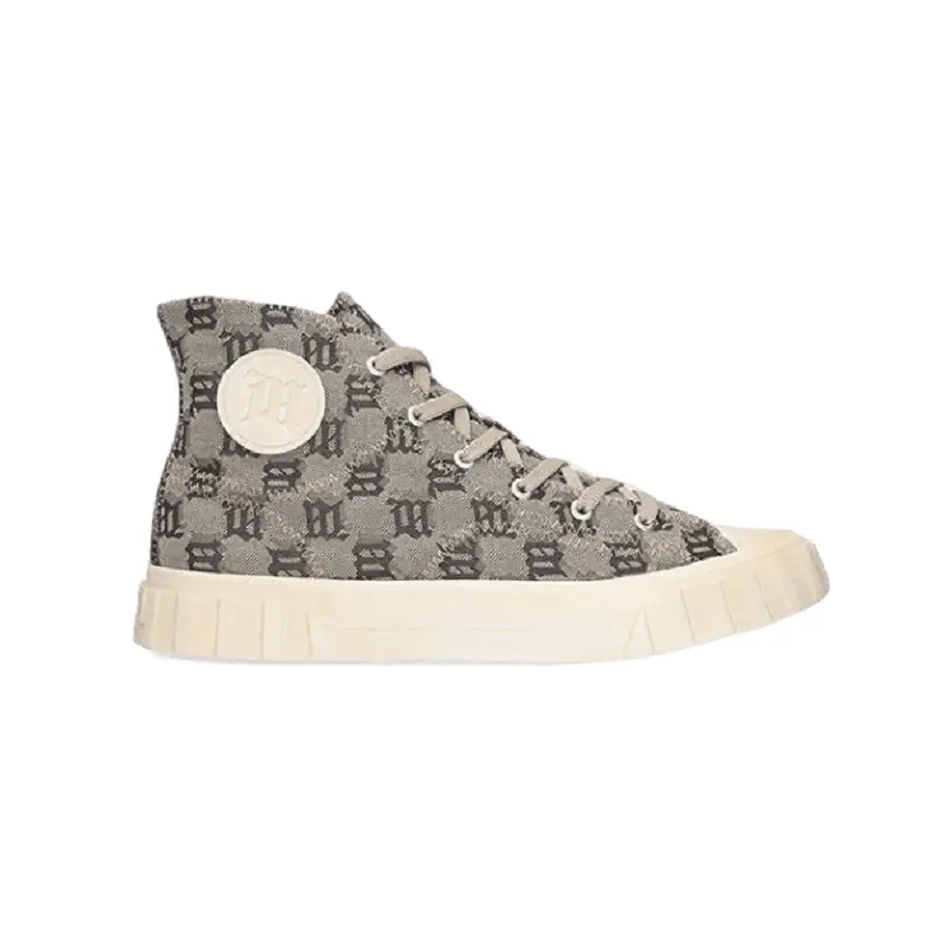 Giày MSIBHV Army Sneaker High Monogram Beige 3121BM633
