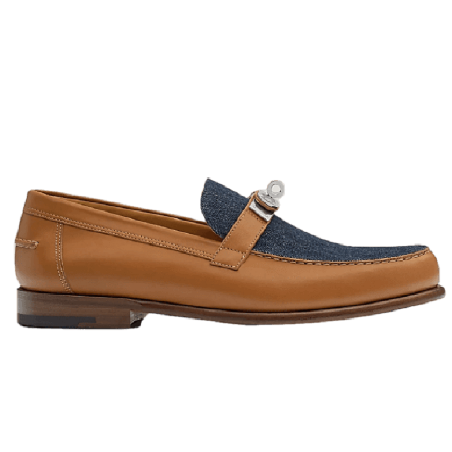 Giày Hermes Destin Loafer 'Brown Denim' H221972ZANB410