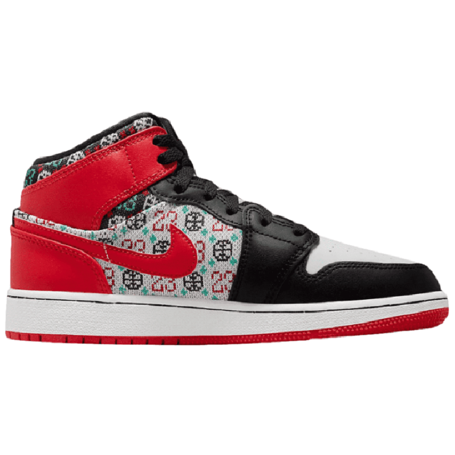 Giày Nike Jordan 1 Mid SE Ugly Christmas Sweater GS DM1208-150