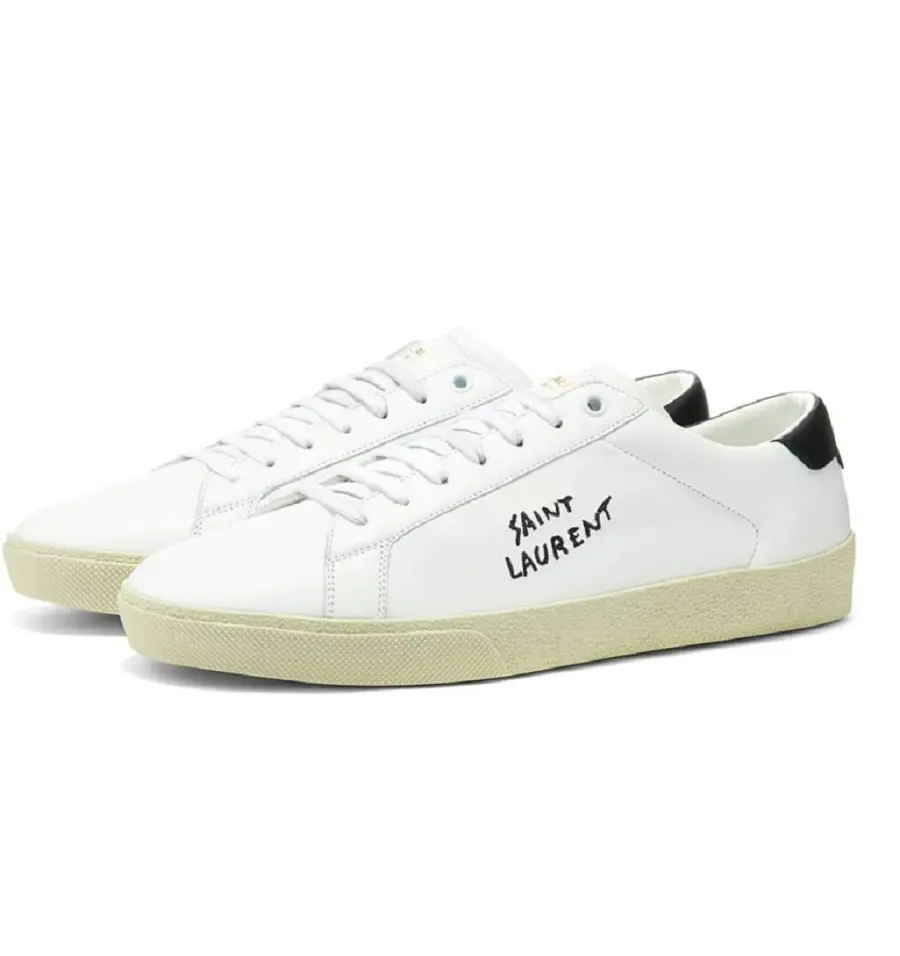 Alternative view of Giày Saint Laurent SL-06 Court Leather 'White Black' 61068508G109061