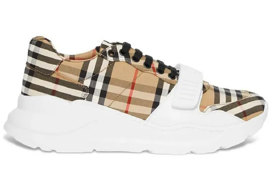 Giày Burberry Vintage Check Cotton Beige 8046826