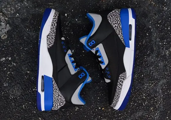 Alternative view of Giày Nike Air Jordan 3 Retro 'Sport Blue' 136064-007