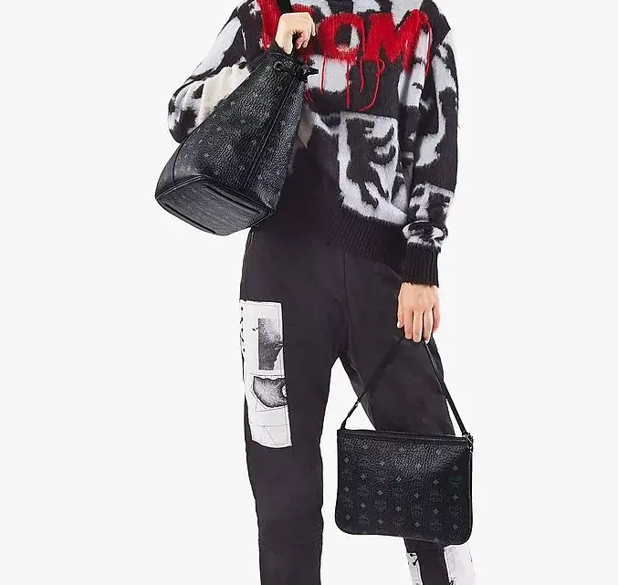 Túi MCM Reversible Liz Shopper Visetos 'Black' MWP7AVI22BK001 - Ảnh 3