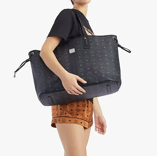 Túi MCM Reversible Liz Shopper in Visetos MWPAAVI01BK001 - Ảnh 4