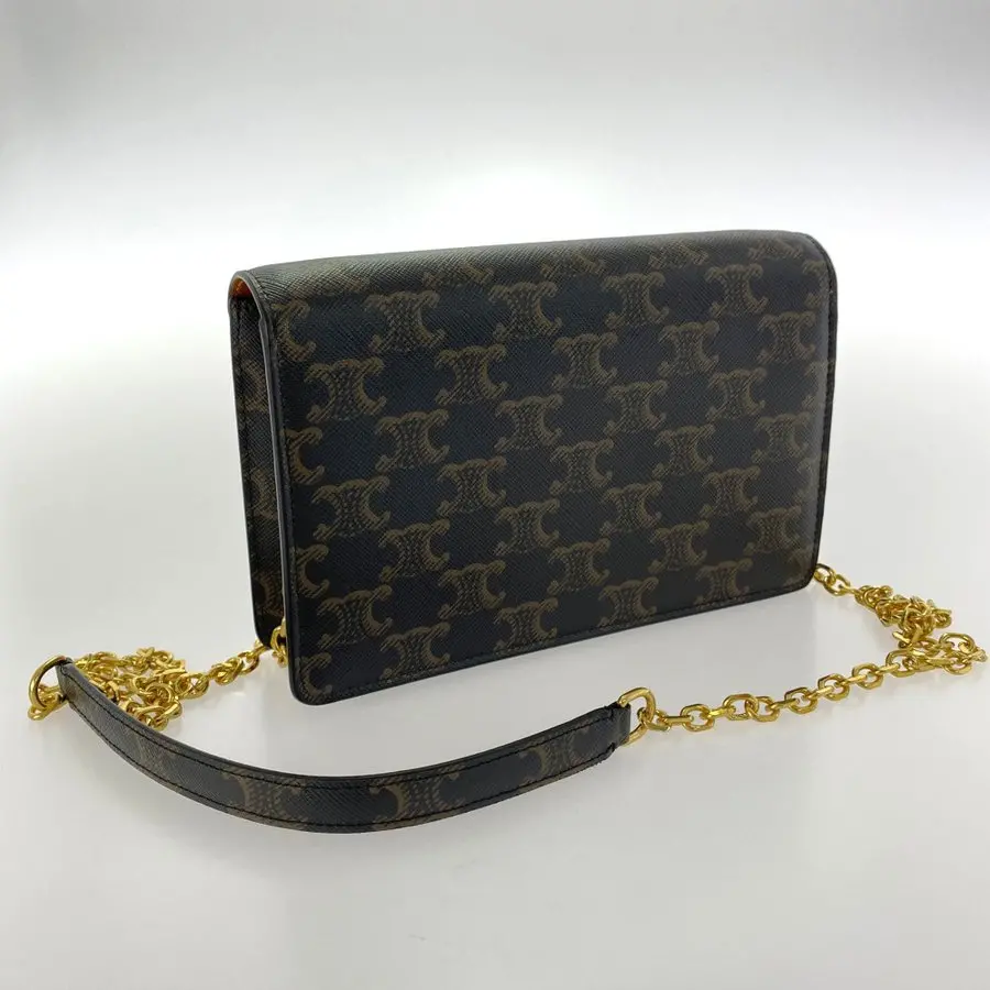 Túi Celine Maillon Triomphe Wallet On Chain In Triomphe Canvas 10F822CZT-04LU - Ảnh 5
