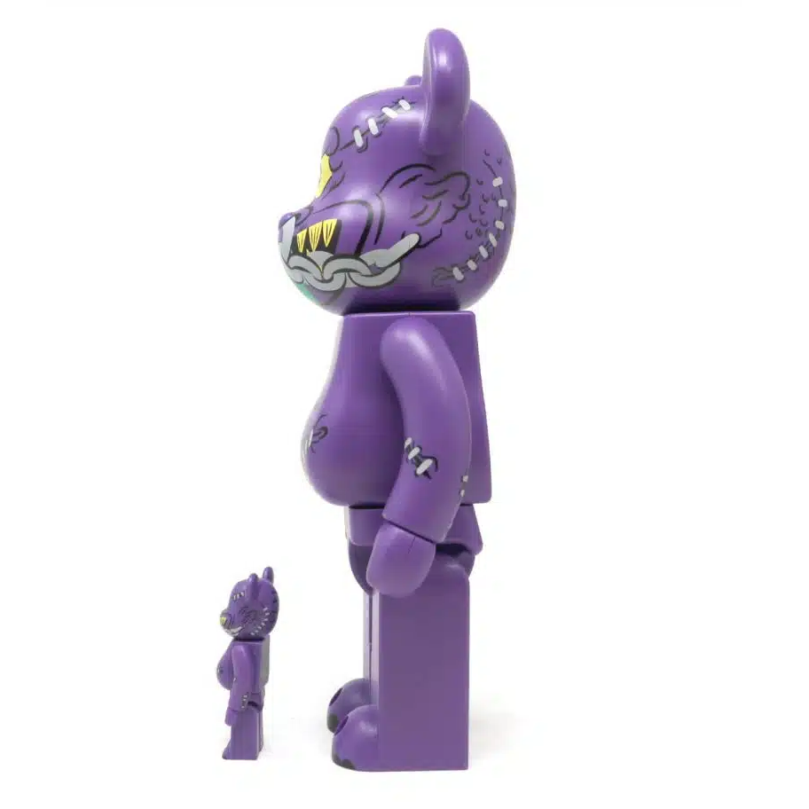 Mô Hình Bearbrick Horn Head (Madballs) 100% & 400% Purple - Ảnh 3