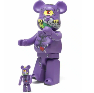 Alternative view of Mô Hình Bearbrick Horn Head (Madballs) 100% & 400% Purple