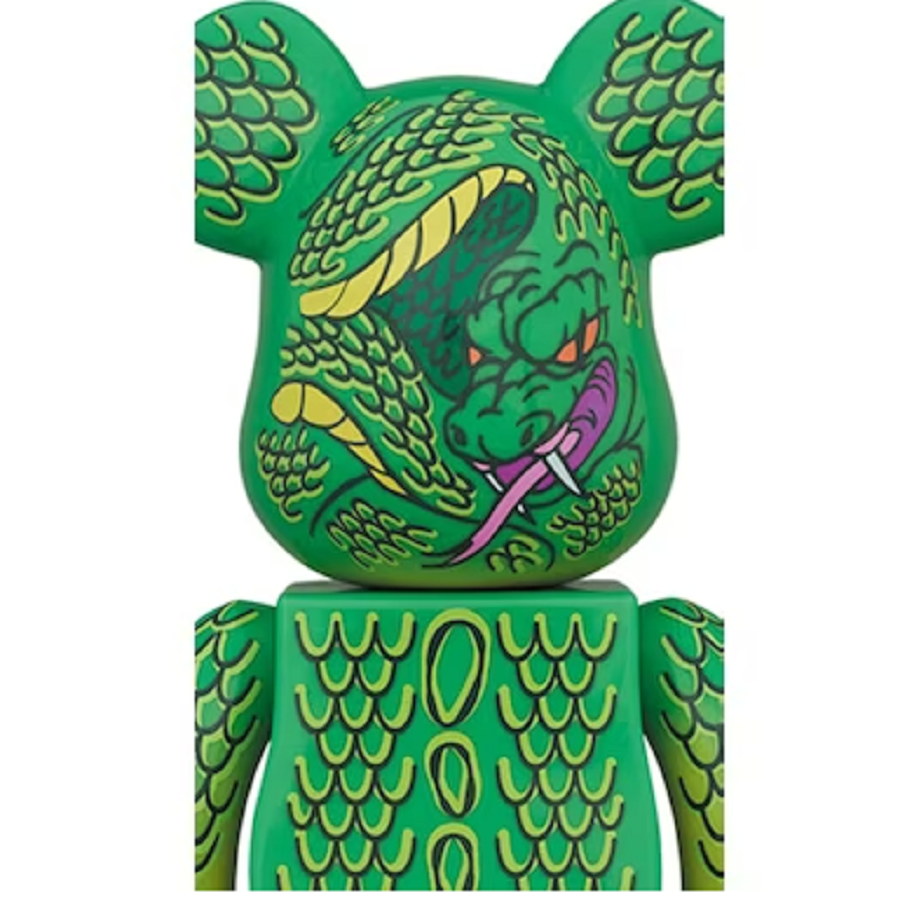 Mô Hình Bearbrick Madballs Snake Bait Mishka 100% & 400% Green - Ảnh 3