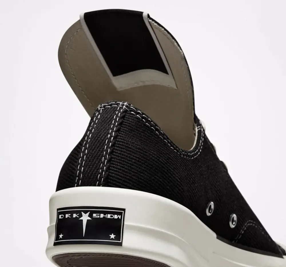 Giày Converse Rick Owens x DRKSHDW DRKSTAR Chuck 70 Low 'Black' 172347C - Ảnh 3