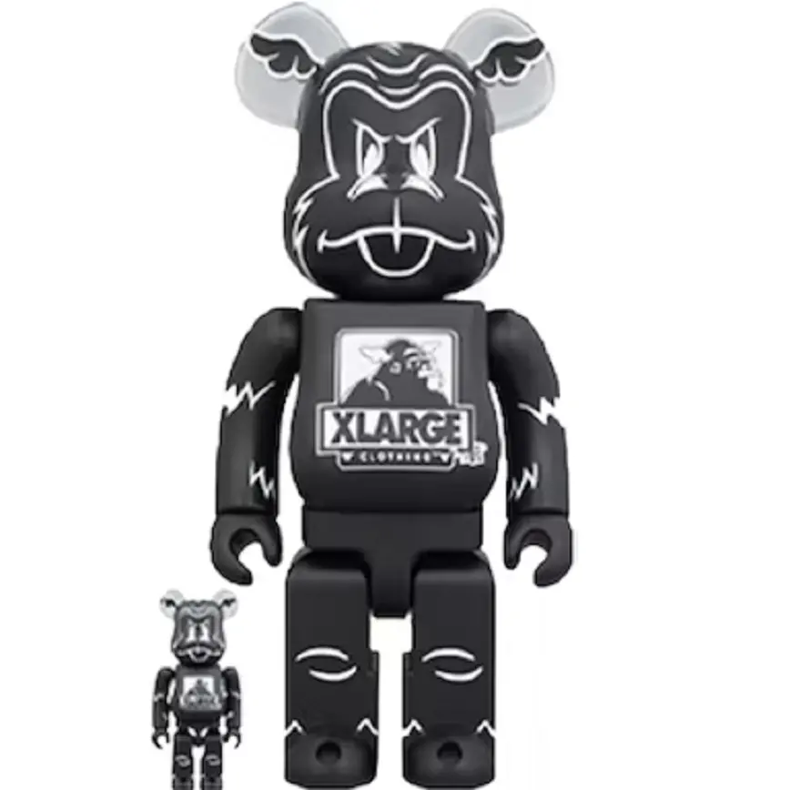 Mô Hình Bearbrick Xlarge X Dface 100% & 400% Black