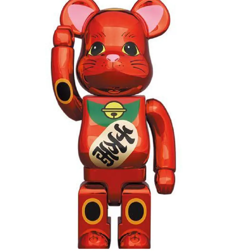Mô Hình Bearbrick Neko Red Chrome 400%