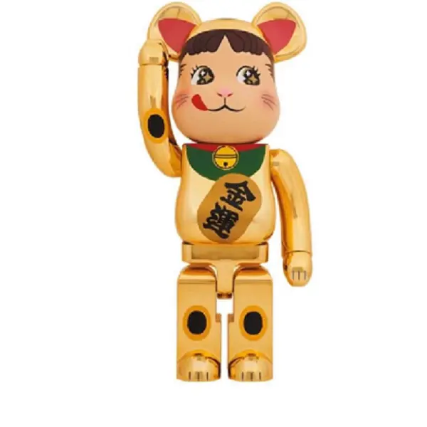 Alternative view of Mô Hình Bearbrick Pekochan Neko Gold Chrome Ver 100% & 400%