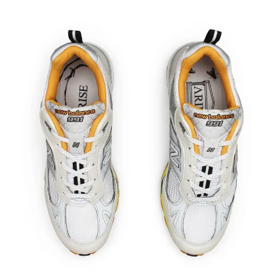 Giày New Balance Aries x Wmns 991 ‘Orange Silver’ W991ARI - Ảnh 4