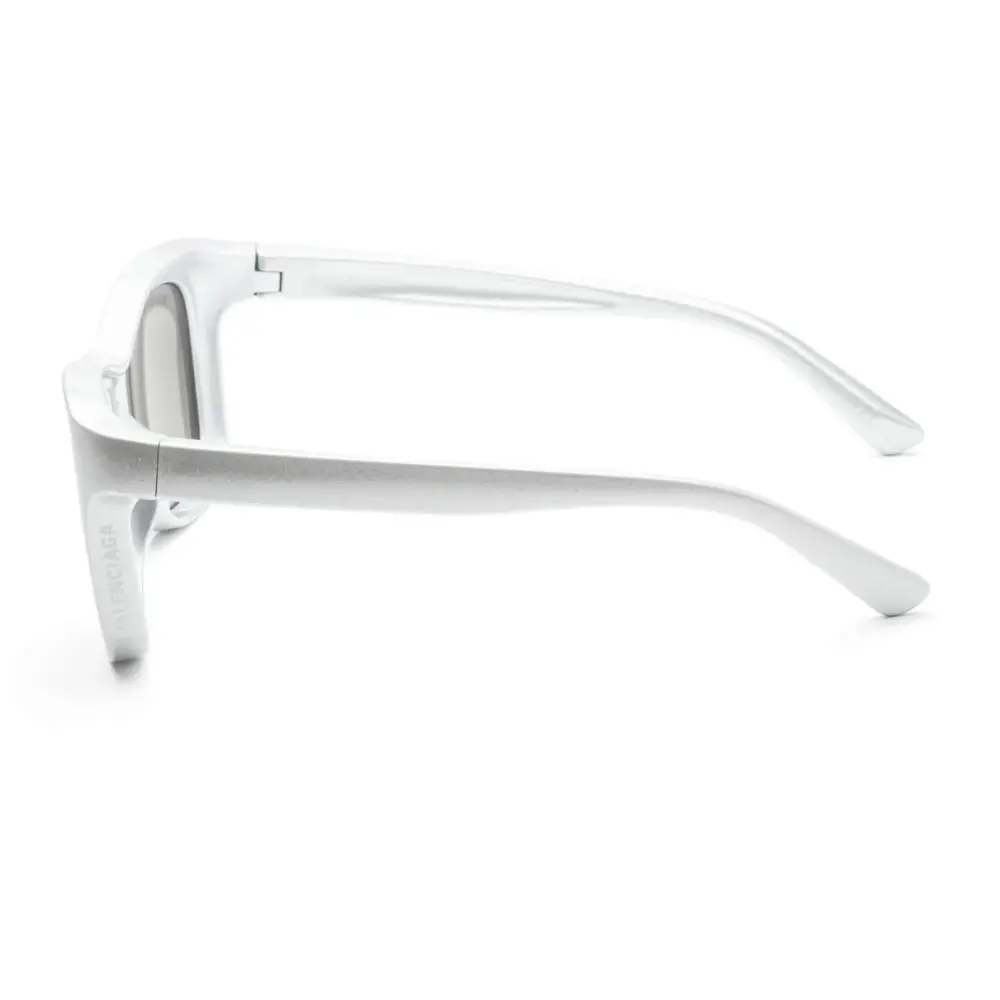 Kính Balenciaga Round Frame Bio Injection Rilsan Sunglasses 'Silver' BB0150S-003 - Ảnh 4