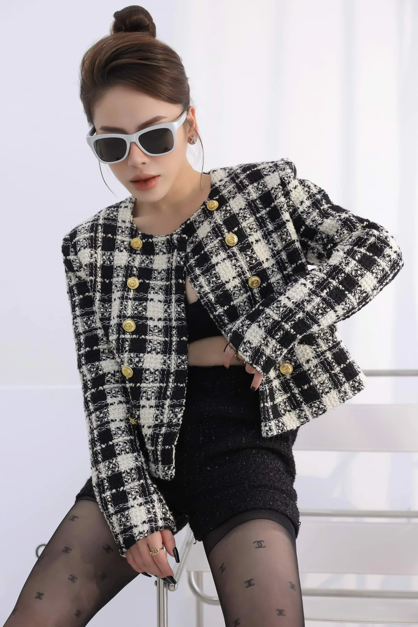 Kính Balenciaga Round Frame Bio Injection Rilsan Sunglasses 'Silver' BB0150S-003 - Ảnh 7