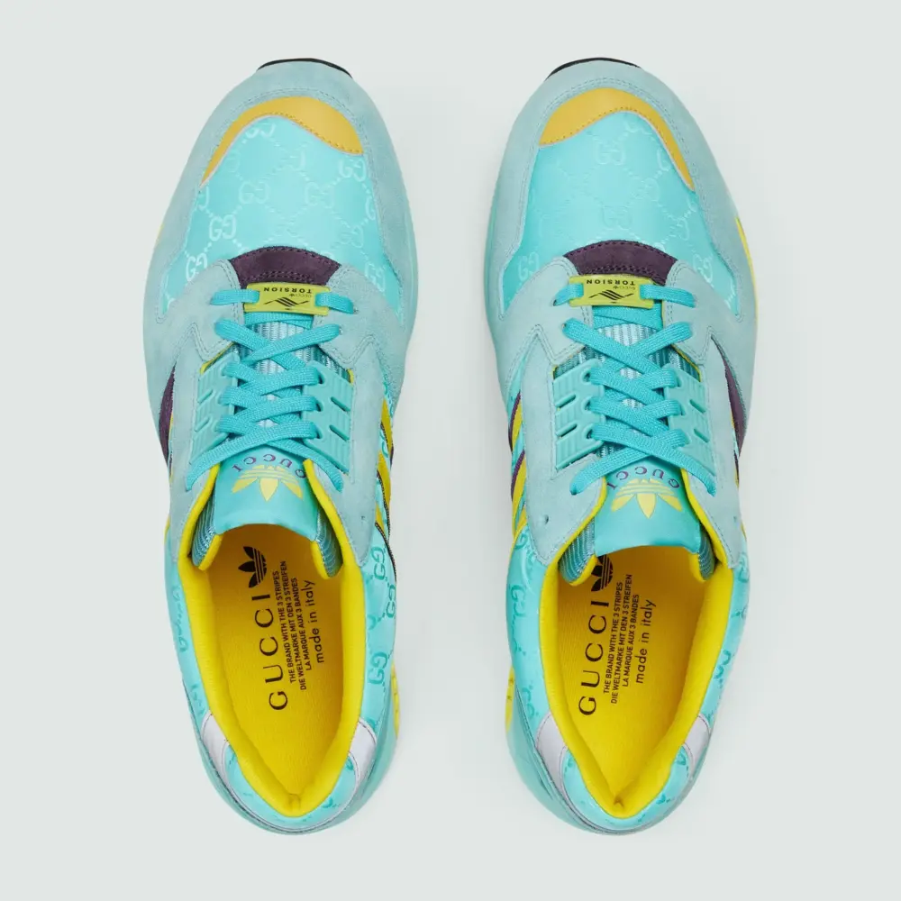 Giày Adidas X Gucci Zx8000 Sneaker 'Aquamarine Suede' 721936-AAA9L-4644 - Ảnh 4
