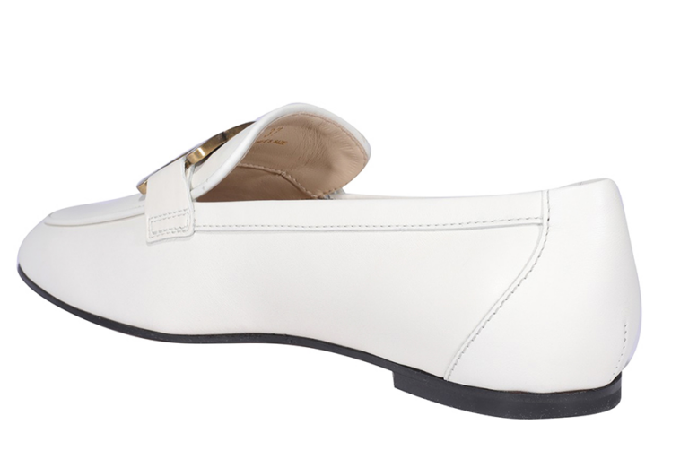 Giày Tod’s KATE ALMOND TOE LEATEHR LOAFERS IN WHITE XXW79A0DD00MIDB001 - Ảnh 4