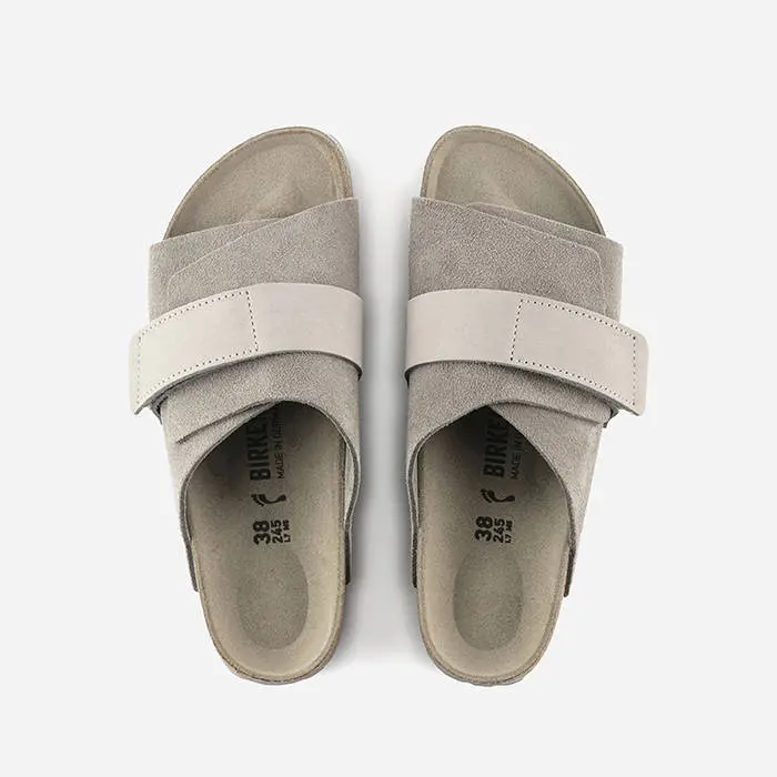 Dép Birkenstock Kyoto Suede 'Stone Coin' 1020737 - Ảnh 4
