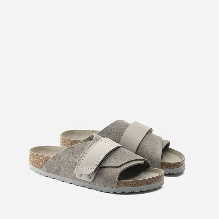 Dép Birkenstock Kyoto Suede 'Stone Coin' 1020737 - Ảnh 3