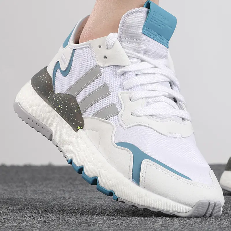 Giày Adidas Original Nite Jogger 'Cloud White Grey' FX6904 - Ảnh 5
