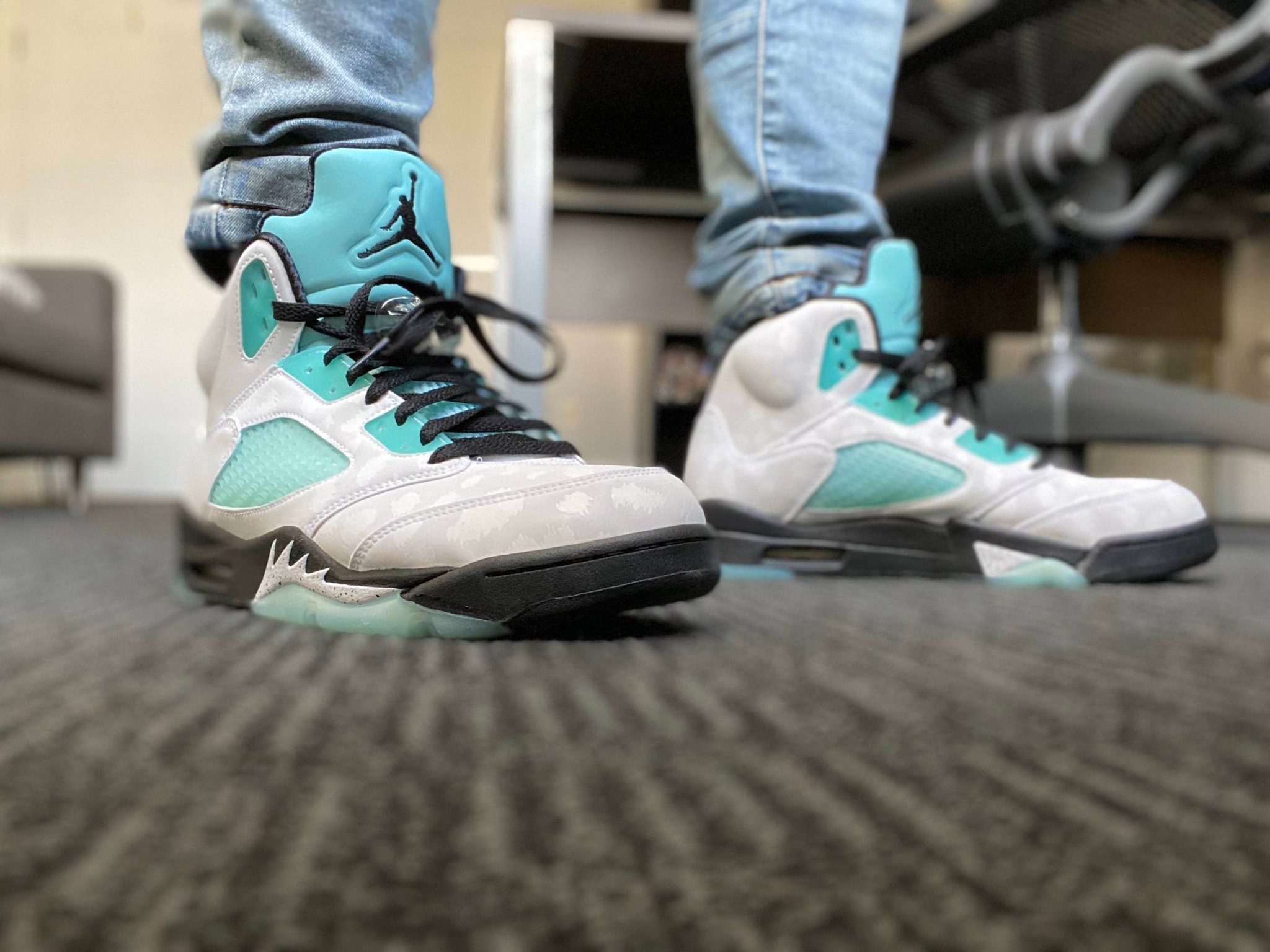 nike air jordan 5 island green