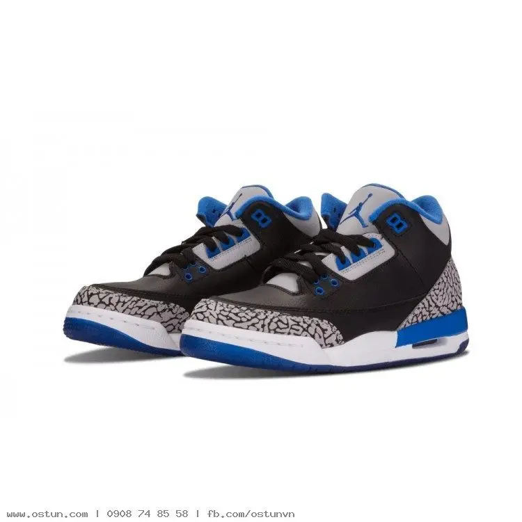 Alternative view of Giày Nike Air Jordan 3 Retro BG 'Sport Blue' 398614-007