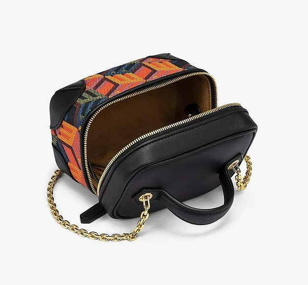 Túi MCM Rockstar Vanity Case in Cubic Monogram Jacquard MWRCSCK03MT001 - Ảnh 3