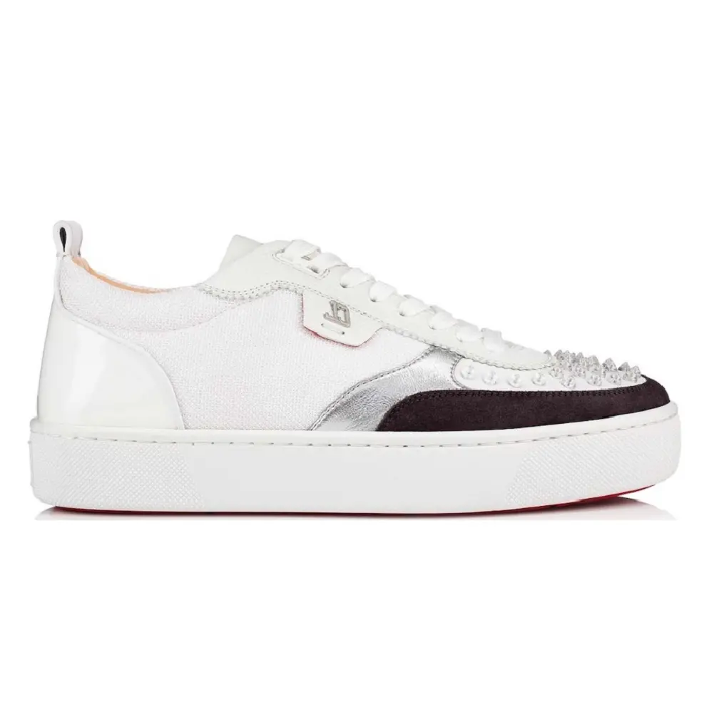 Giày Christian Louboutin Happyrui Spikes 'White' 1220646W224