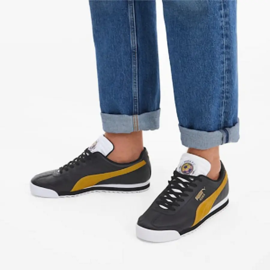 Alternative view of Giày Puma Roma Classic Running ‘Black Yellow’ 371615-01
