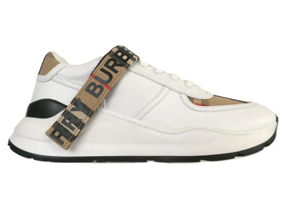 Giày Burberry Vintage Check Leather Beige White 80240521