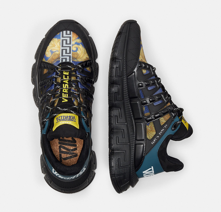 Giày Versace Trigreca 'Medusa Renaissance Print Blue' DSU8094 1A00838 6B370 - Ảnh 4