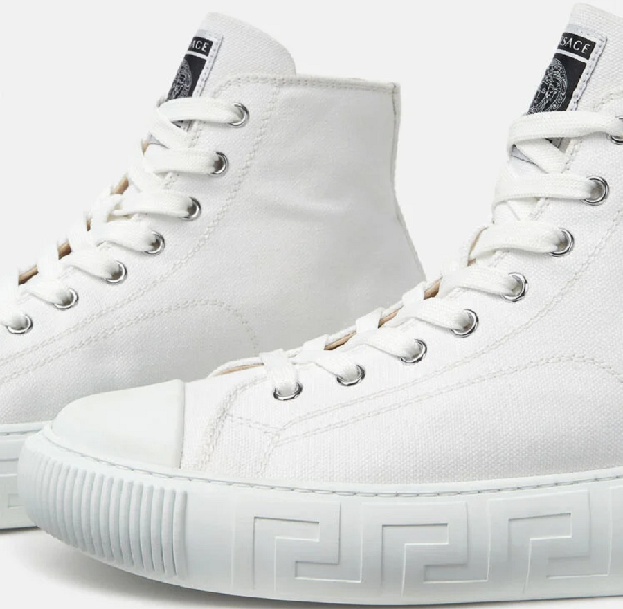 Giày Versace Greca High Topp Trainers White DST643D-DTE3G-D01P - Ảnh 3
