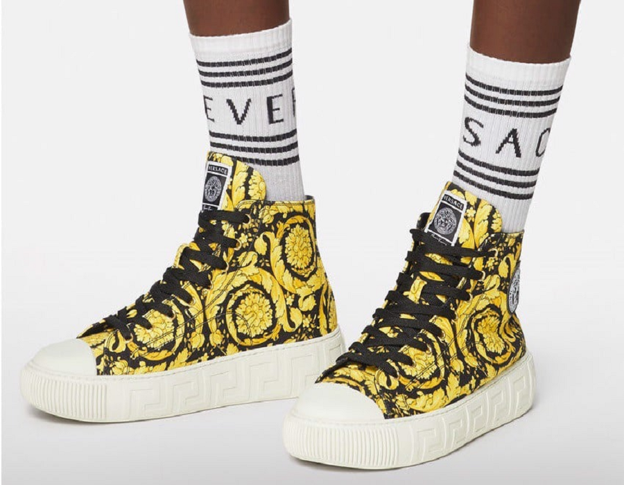 Giày Versace Greca Barocco Print 'Yellow' DSU8403-DTE4G-5W08V - Ảnh 2