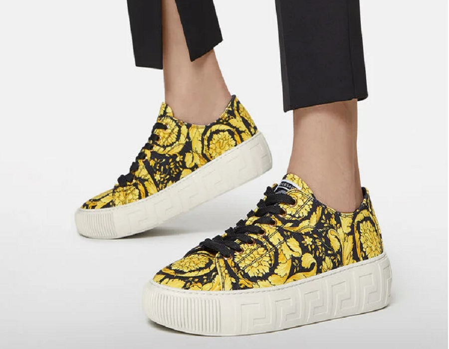 Giày Versace Greca Barocco Print Trainers DST644D-DTE4G-5W08V - Ảnh 2
