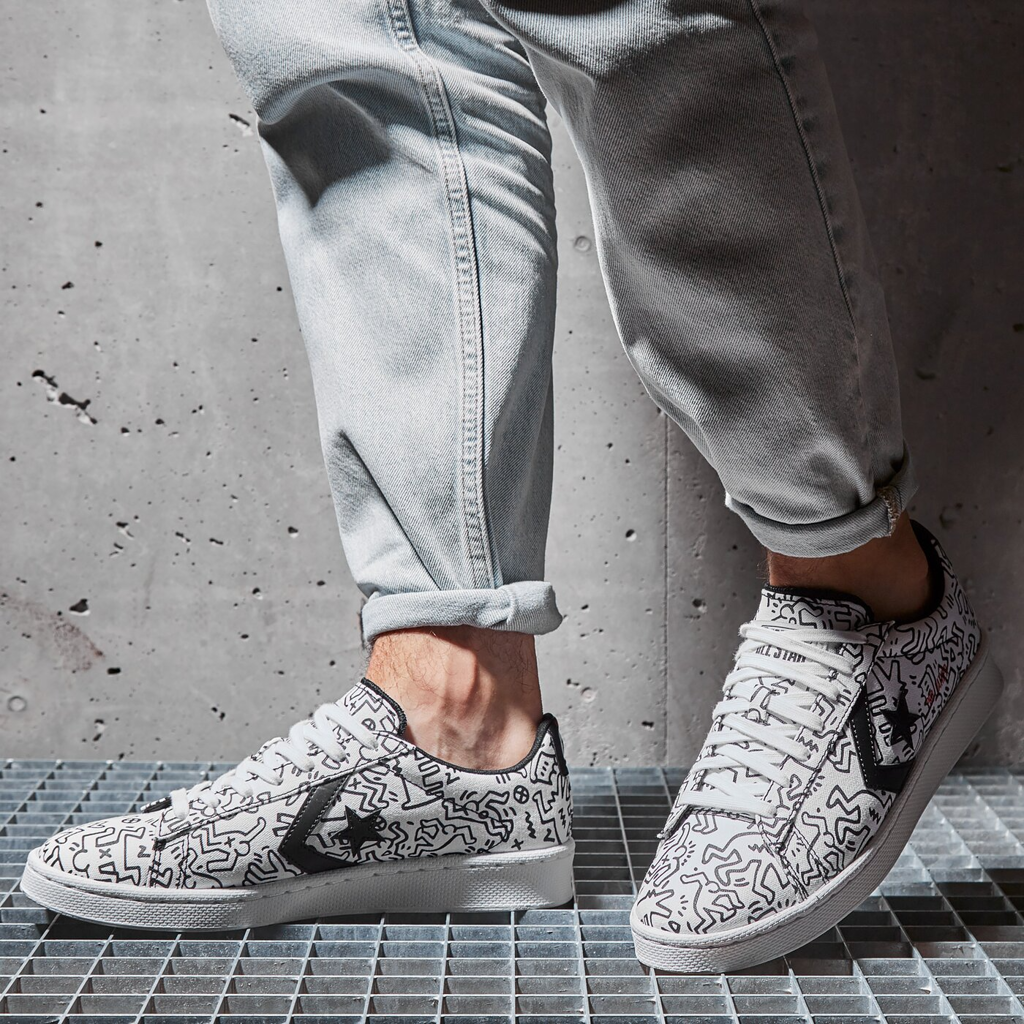 Giày Converse Pro Leather Low x Keith Haring 'Egret' 171857C - Ảnh 6