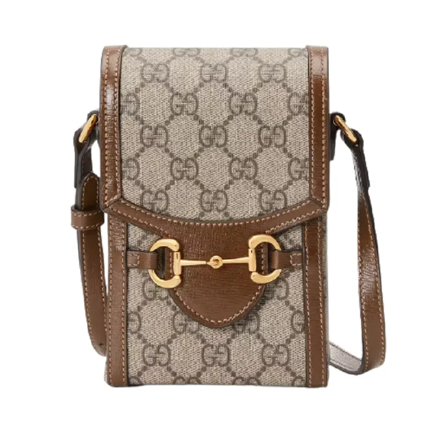 Túi Gucci Horsebit 1955 Mini Beige And Brown Leather 625615-92TCG-8563