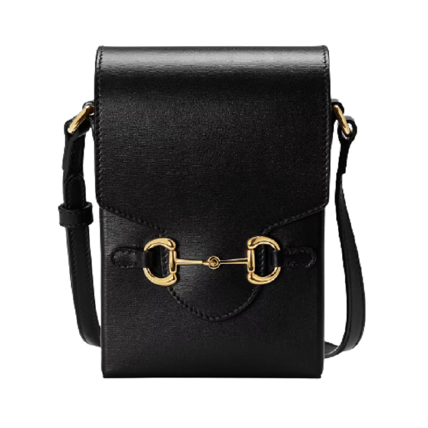 Túi Gucci Horsebit 1955 Mini Black Leather 625615-0YK0G-1000