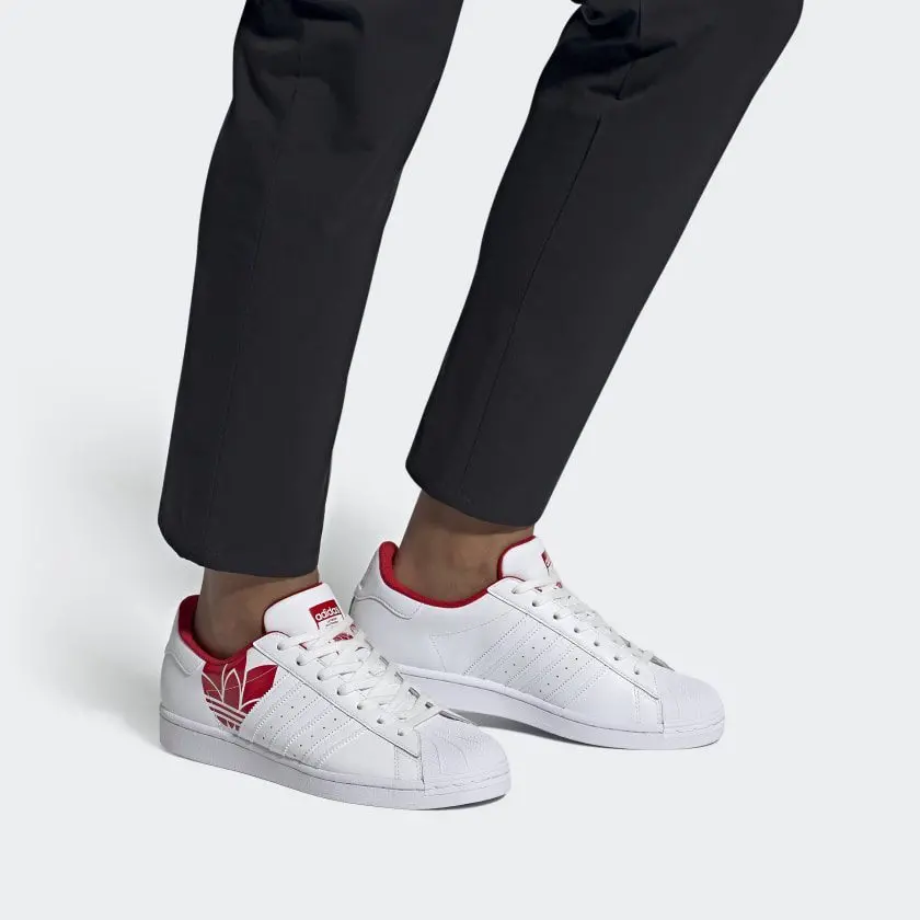 Giày Adidas Superstar 'Trefoil Print Scarlet' FY2828 - Ảnh 7
