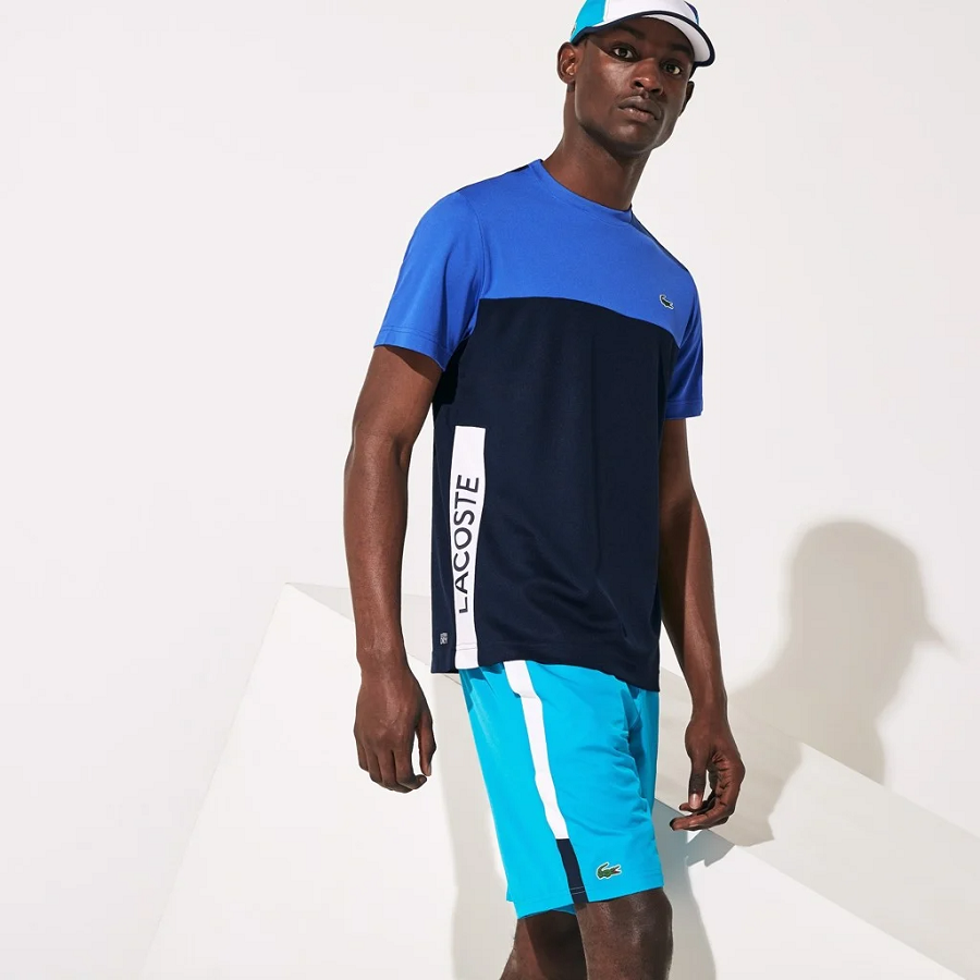 Áo Lacoste Tee SPORT Perfomance Blue B 2020 TH4856-51-YEM - Ảnh 2