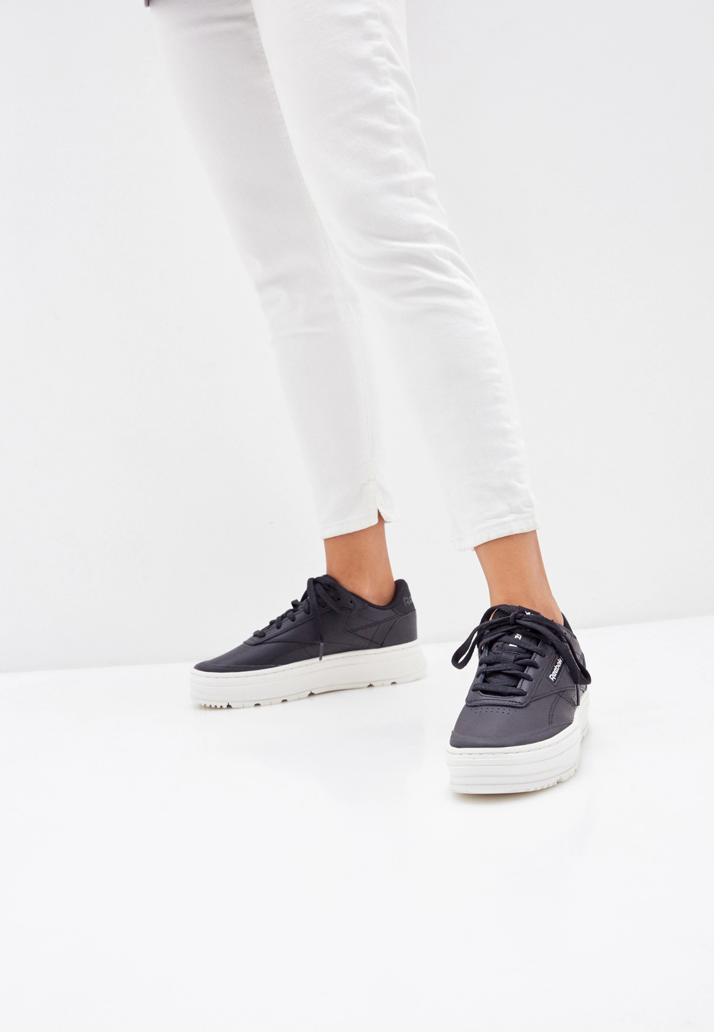 Giày Reebok Club C Double Geo 'Black Chalk' H69142 - Ảnh 3