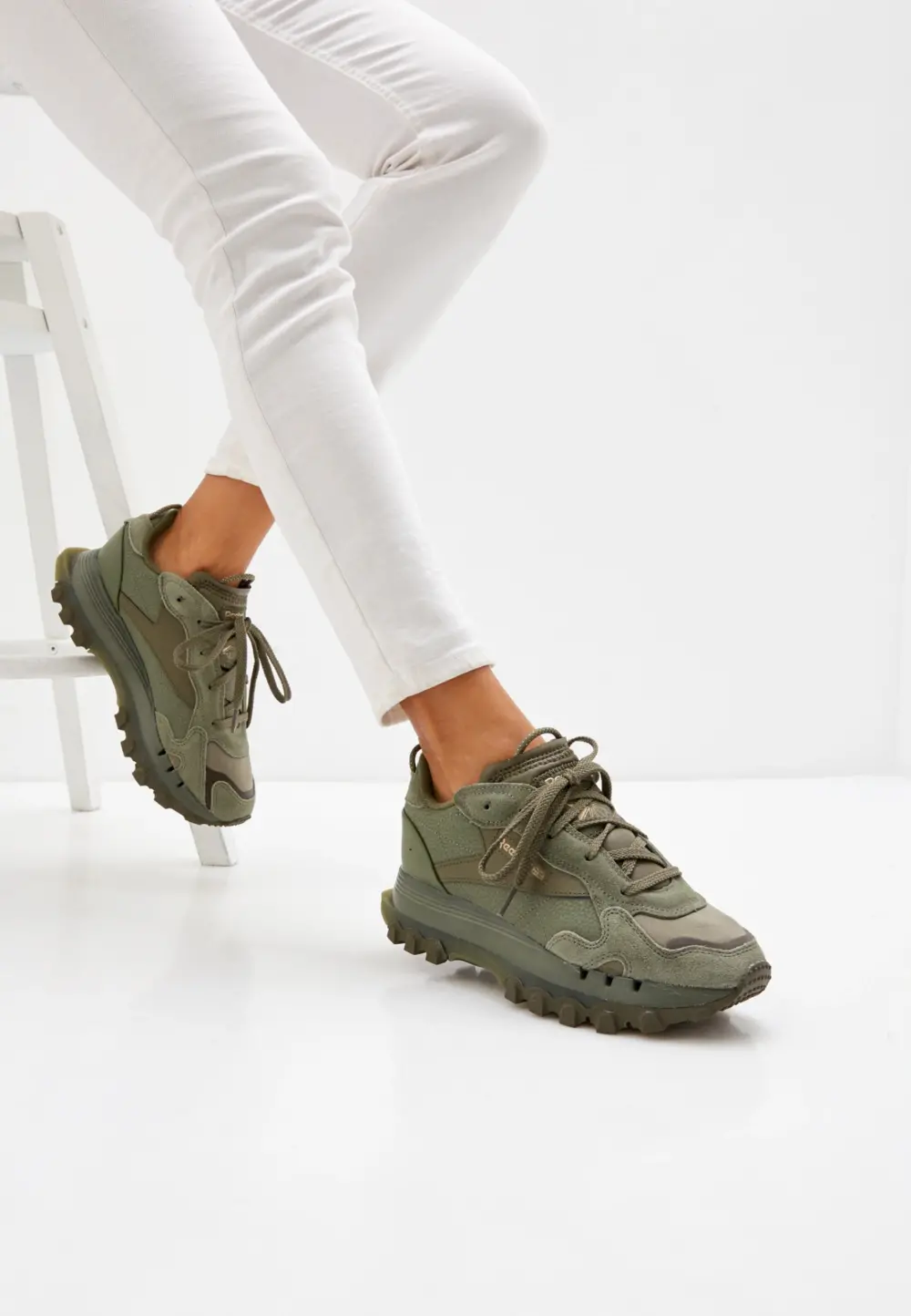 Giày Reebok Cardi B Classic Leather 'Green' H00685 - Ảnh 3